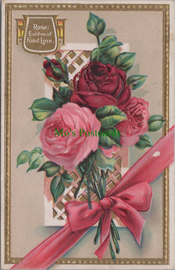 Embossed Greetings Postcard - Rose: Emblem of Fond Love  HP140