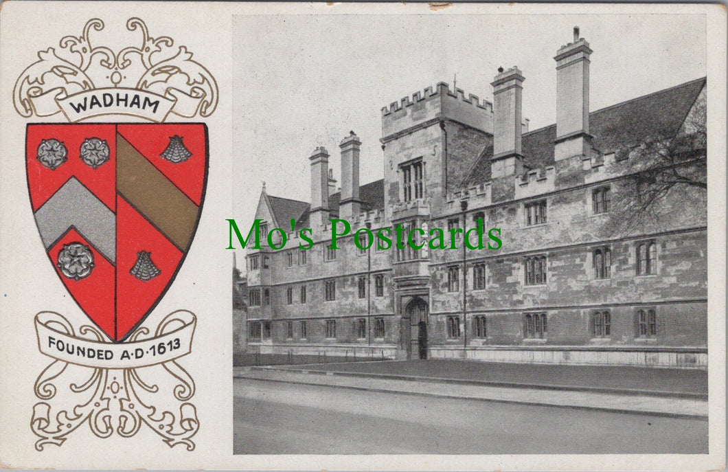 Oxfordshire Postcard - Heraldry, Wadham College, Oxford  HP88