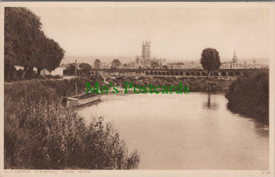 Gloucestershire Postcard - Gloucester Cathedral From River  HP52