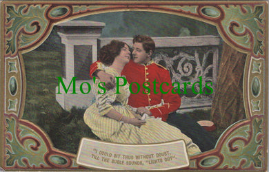 Military Postcard - Soldier and His Young Love  SW12515