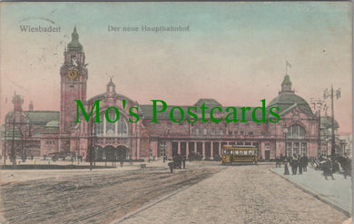 Germany Postcard - Wiesbaden, Der Neue Hauptbahnhof  SW12535