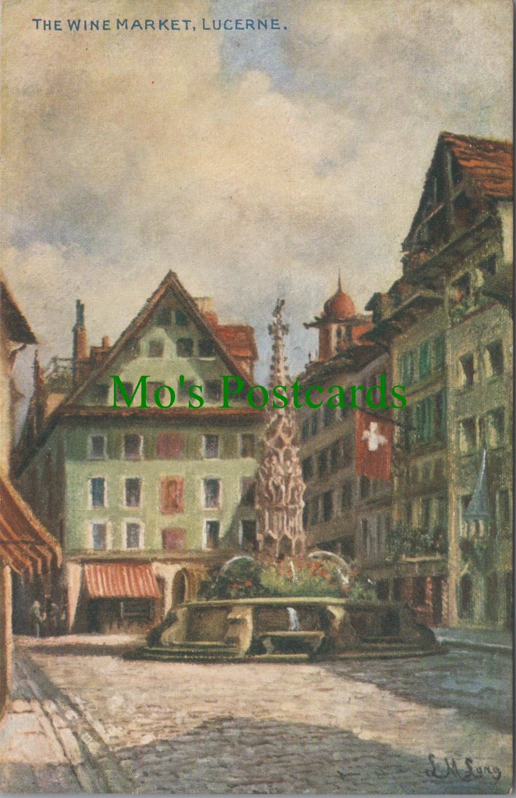 Switzerland Postcard - The Wine Market, Lucerne   SW12541