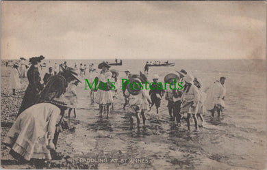 Lancashire Postcard - Paddling at St Annes  DC902
