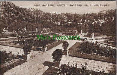 Lancashire Postcard - Rose Gardens, Ashton Gardens, St Annes-On-Sea  DC904