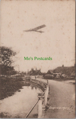 Wiltshire Postcard - Aeroplane Above Codford St Mary  DC882