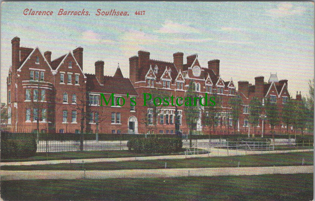 Hampshire Postcard - Clarence Barracks, Southsea   DC821