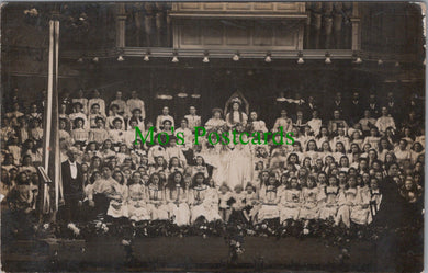 Social History Postcard - Large Group of Adults and Children  SW11247