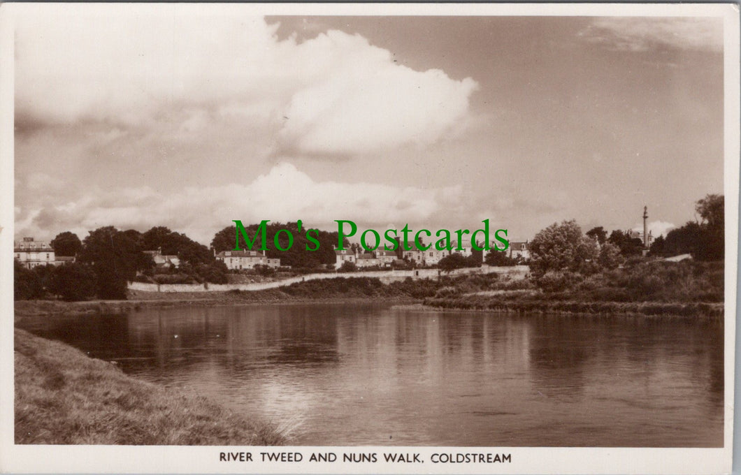 Scotland Postcard - Coldstream, River Tweed and Nuns Walk  SW11264