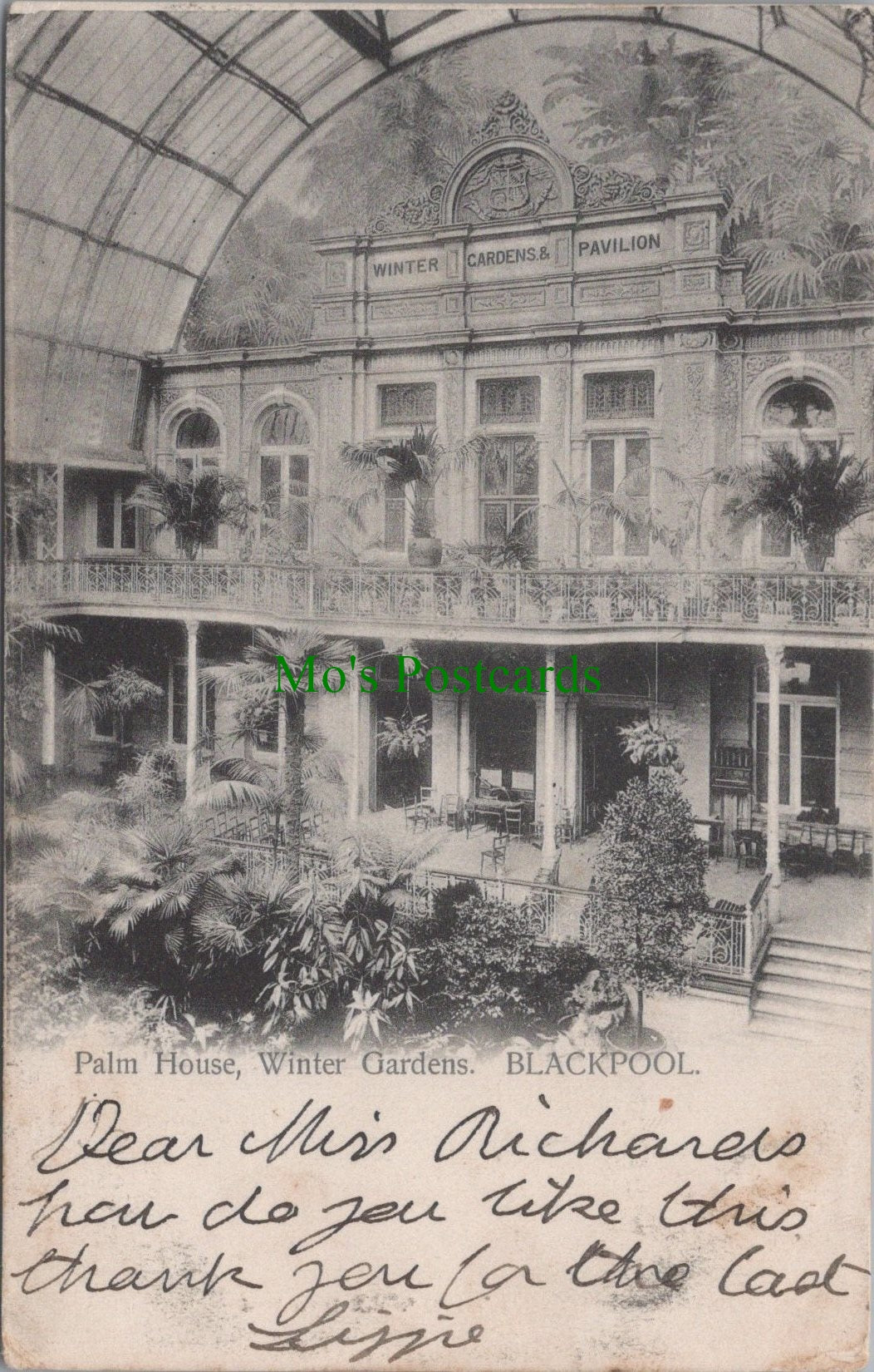 Lancashire Postcard - Blackpool, Palm House, Winter Gardens  SW11273