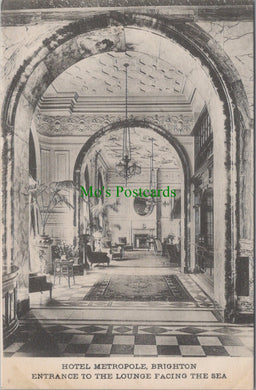 Sussex Postcard - Brighton, Hotel Metropole, Entrance To The Lounge SW11308