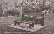 Load image into Gallery viewer, Sussex Postcard - Lewes Castle, Whipping Post Stocks &amp; Stool  SW11318
