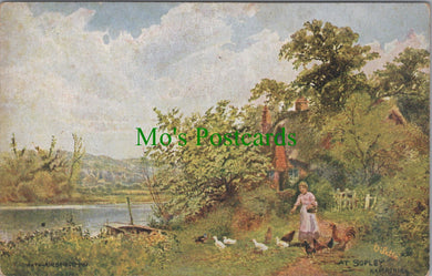 Hampshire Postcard - At Sopley, Artist Arthur.W.Bridgeman   SW11556