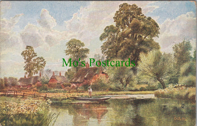 Hampshire Postcard - The Avon at Fordingbridge, Artist Arthur.W.Bridgeman   SW11557