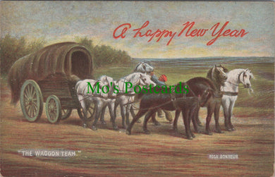 Greetings Postcard - A Happy New Year, The Waggon Team  SW11587