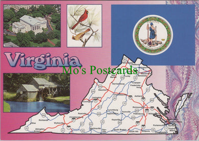 Maps Postcard - Virginia State Map  SW12234