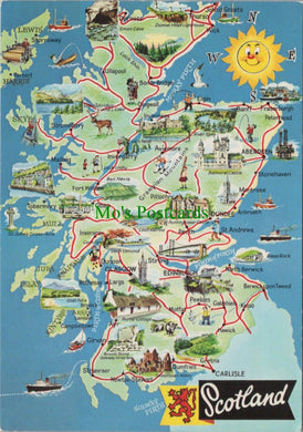 Maps Postcard - Map of Scotland  SW12240