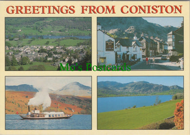 Cumbria Postcard - Greetings From Coniston   SW12247