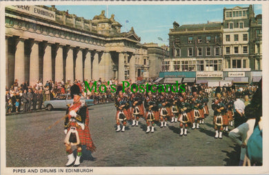 Scotland Postcard - Pipes and Drums in Edinburgh SW12253