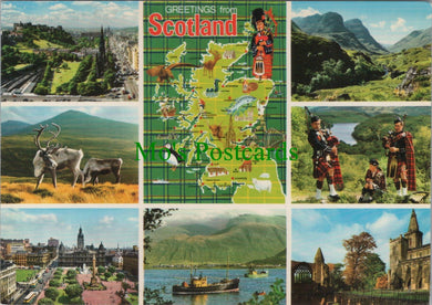 Maps Postcard - Greetings From Scotland  SW12261