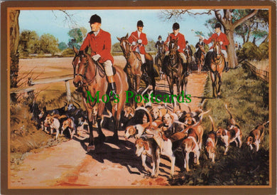 Animals Postcard - The Hunt. Horses and Dogs, Beagles SW12275