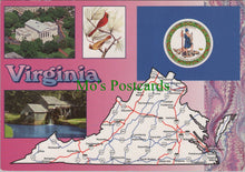 Load image into Gallery viewer, Maps Postcard - Virginia State Map, America SW12217
