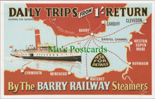 Load image into Gallery viewer, Shipping Postcard - Barry Railway Steamers Daily Trips SW12756
