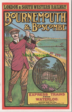 Dorset Postcard - Bournemouth Holidays, London & South Western Railway  SW12758