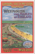 Load image into Gallery viewer, Dorset Postcard - Weymouth Holidays, London &amp; South Western Railway  SW12759
