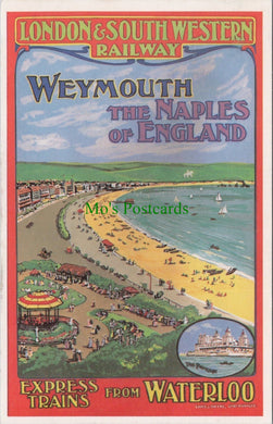 Dorset Postcard - Weymouth Holidays, London & South Western Railway  SW12759