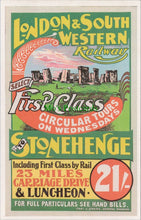 Load image into Gallery viewer, Advertising Postcard - Stonehenge, London &amp; South Western Railway  SW12761
