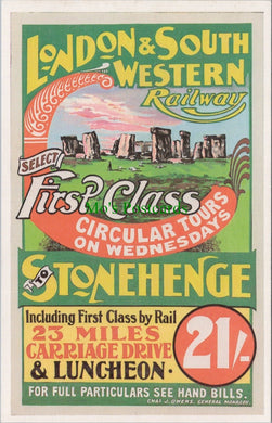 Advertising Postcard - Stonehenge, London & South Western Railway  SW12761