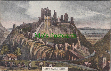 Dorset Postcard - Corfe Castle in 1660 - SW12781