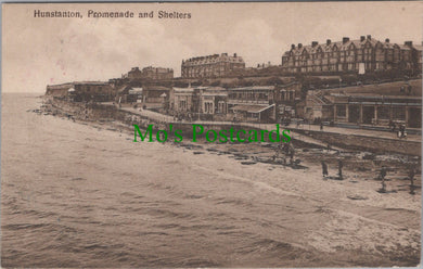 Norfolk Postcard - Hunstanton Promenade and Shelters  SW12975