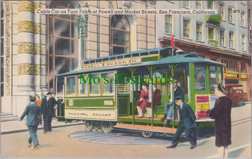 America Postcard - Cable Car, San Francisco, California SW13033