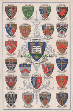 Heraldic Postcard - Oxford University, Arms of The Colleges SW13048