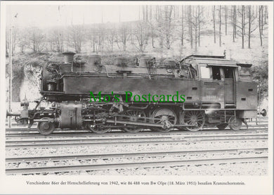 Germany Postcard - German Railway Transport, Locomotive History  SW17078