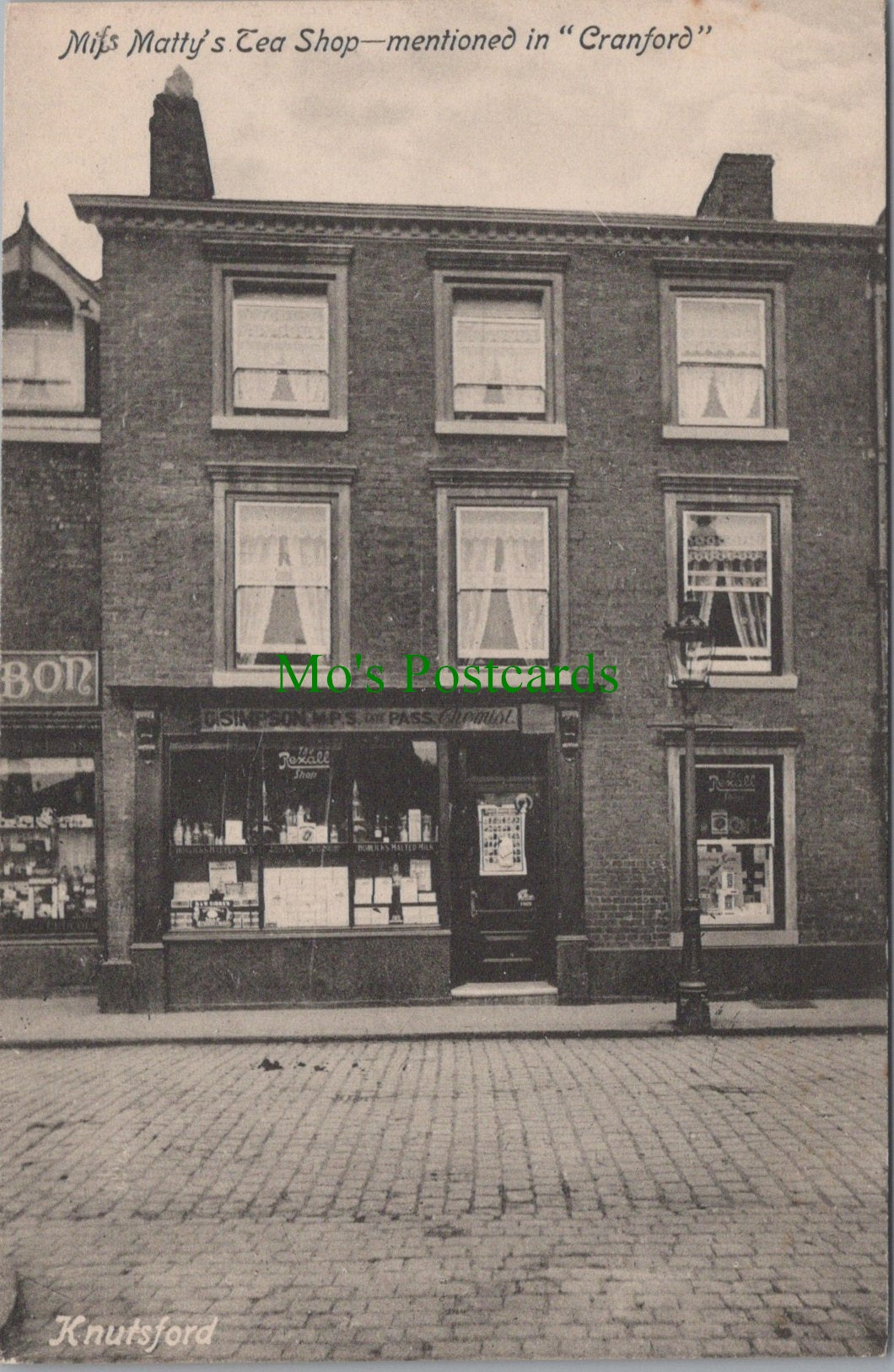 Cheshire Postcard - Knutsford, Miss Matty's Tea Shop  SW13325