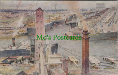 Lancashire Postcard - Manchester Docks, No 9 Dock  SW13327