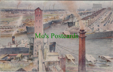 Lancashire Postcard - Manchester Docks. No 9 Dock   SW13329