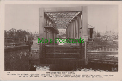 Lancashire Postcard - Manchester Ship Canal, Barton Aqueduct  SW13344