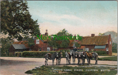 Nottinghamshire Postcard - Four Lane Ends, Clifton   SW13358