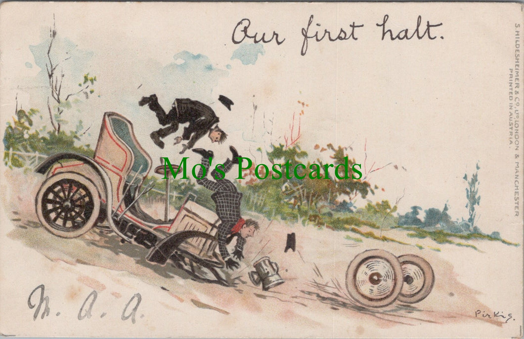 Comic Postcard - Vintage Motor Car Crash   SW13369