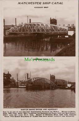 Lancashire Postcard - Manchester Ship Canal, Barton Swing Bridge   SW13385