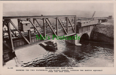 Lancashire Postcard - Manchester Ship Canal, The Barton Aqueduct  SW13386