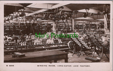 Derbyshire Postcard - Long Eaton Lace Factory Winding Room  SW13488