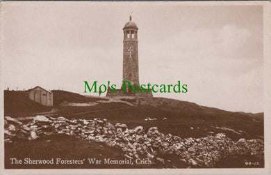 Derbyshire Postcard - Crich, The Sherwood Foresters' War Memorial   SW14079
