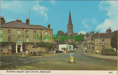 Derbyshire Postcard - Bakewell, Rutland Square and Church   SW14083