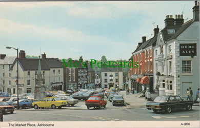 Derbyshire Postcard - The Market Place, Ashbourne   SW14085