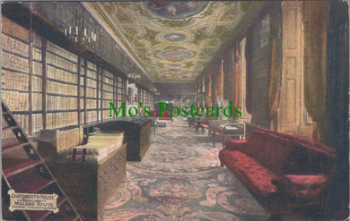 Derbyshire Postcard - Chatsworth House, The Grand Library  SW14086