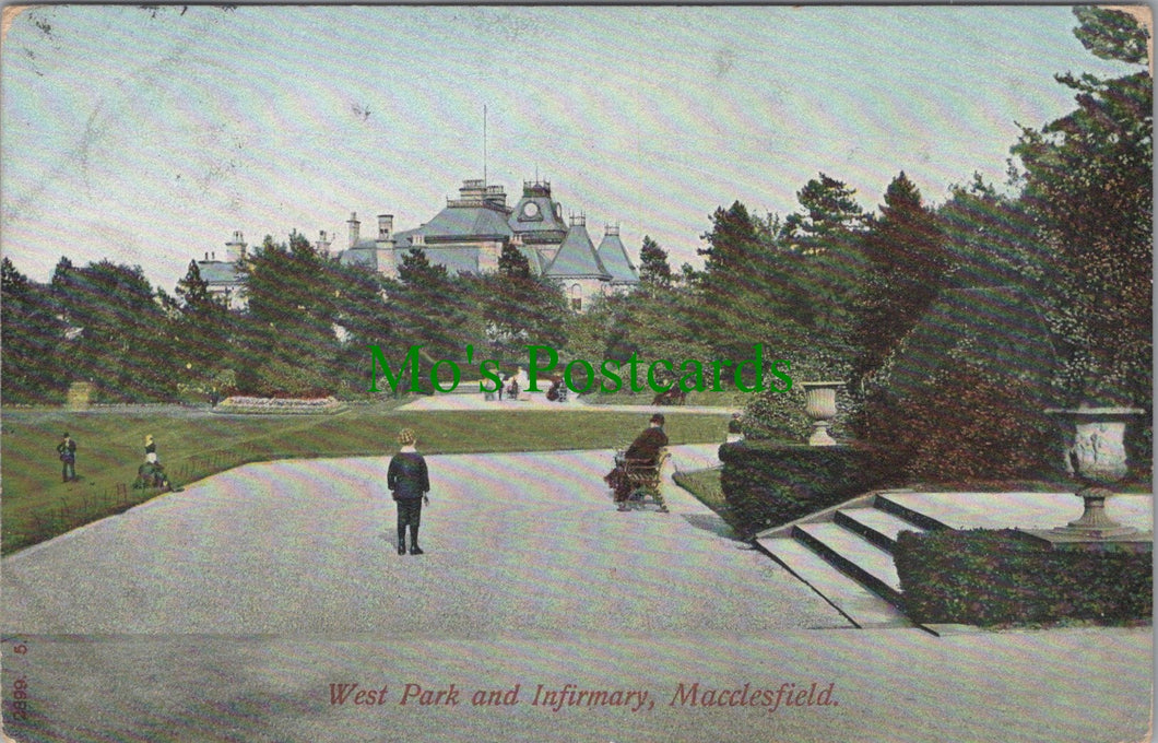Cheshire Postcard - Macclesfield West Park and Infirmary  SW12606